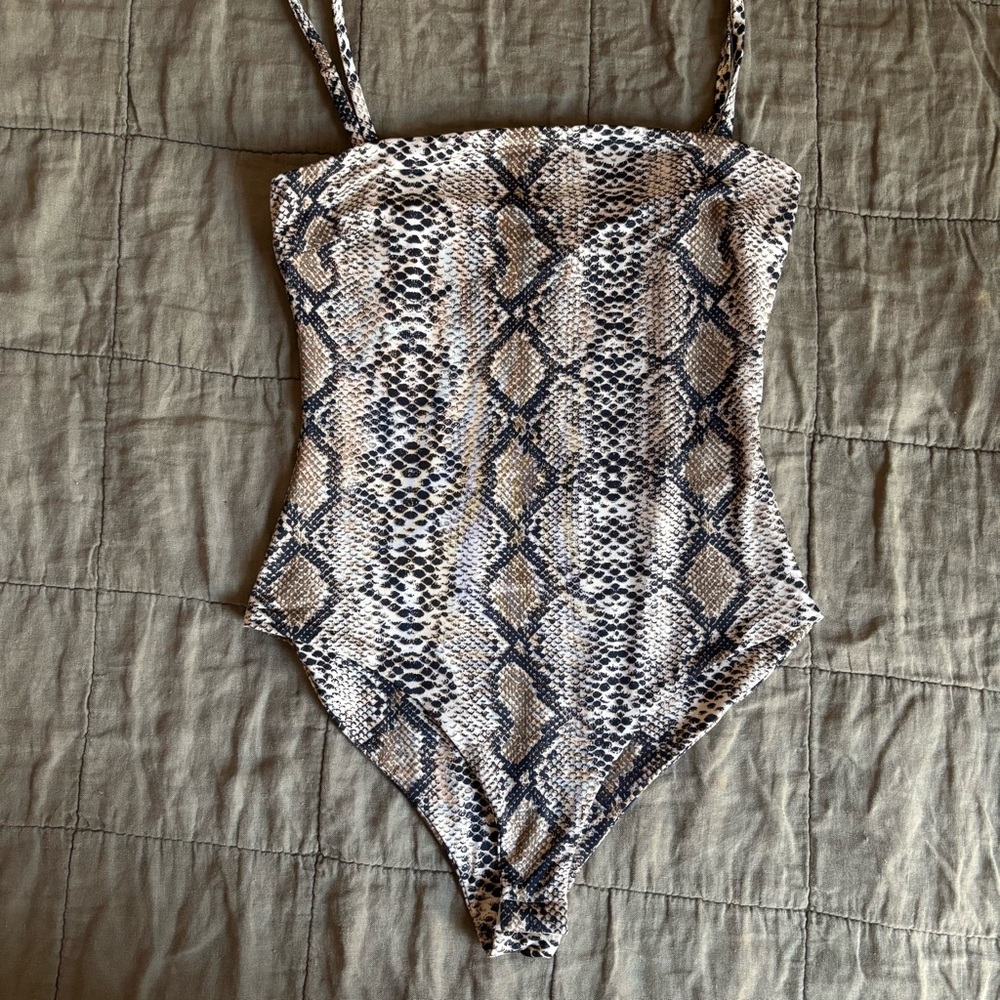 Snakeskin Print Bodysuit